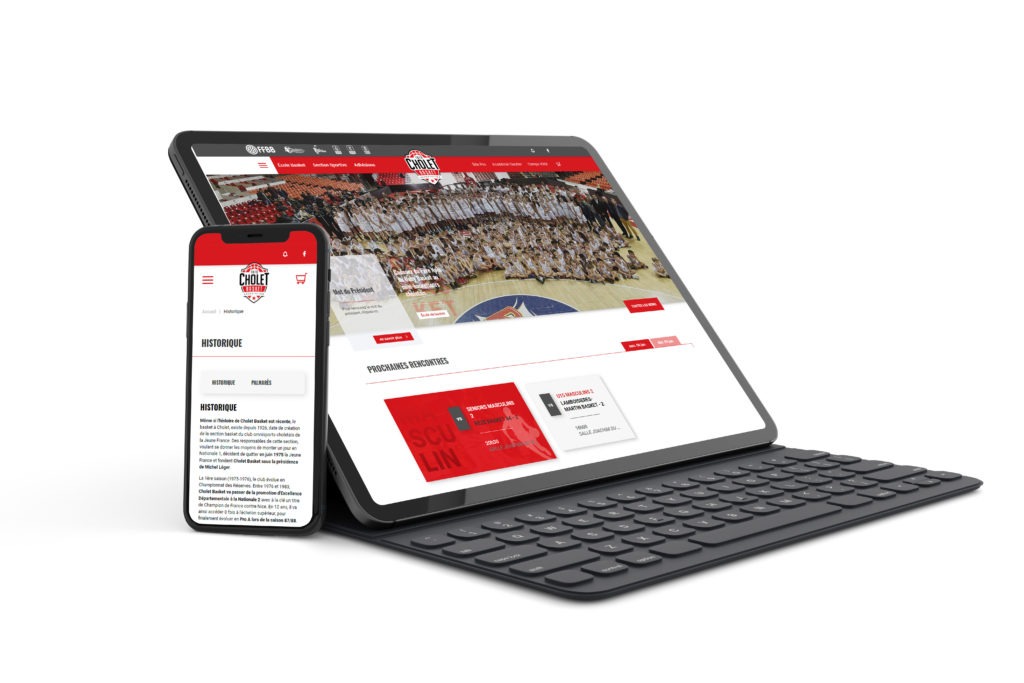 Web Design & développement du site de l'association Cholet Basket - Drupal 
